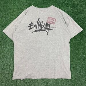 Vintage Surfwear Grey Billabong graphic tee with Y2K design